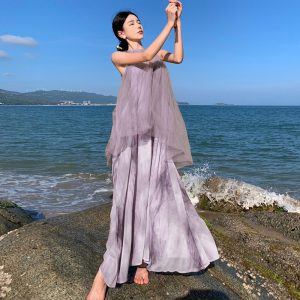 Chinese Style Long Dress Slimming Design Sweet Gentle Vintage