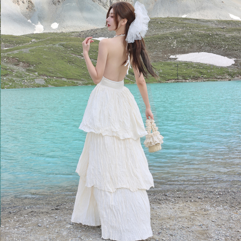 Thai Style Eco Cotton Deep V Neck Dress New Summer 2024 - Image 2